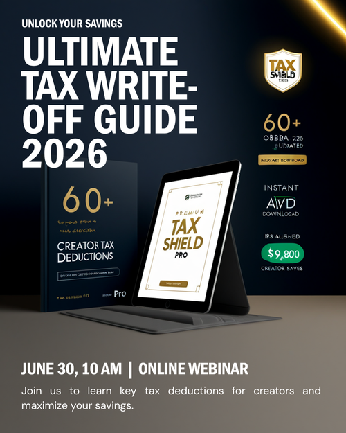 Ultimate Tax Write-Off Guide 2026 Content Creators Edition