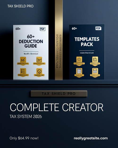 Complete Creator Tax System 2026 - Guide plus Templates Pack, save $9